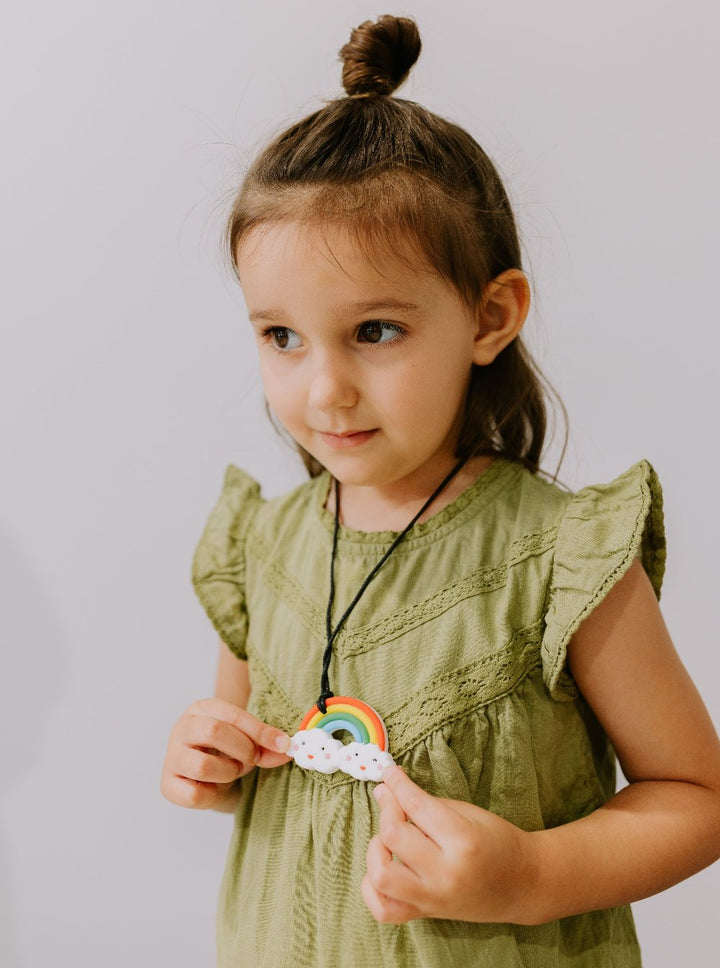Jellystone Sensory Chew Pendant Necklace - Rainbow