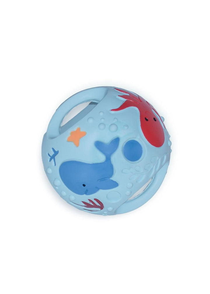 Tikiri My First Grabbing Ball Natural Rubber Toy - Ocean Blue