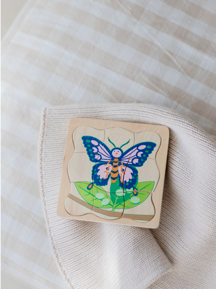 Timber Butterfly Life Cycle 4 Layer Puzzle