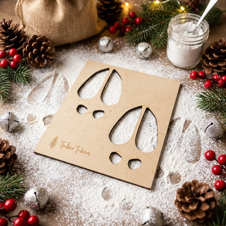 Reindeer Prints Stencil/Footprints Set