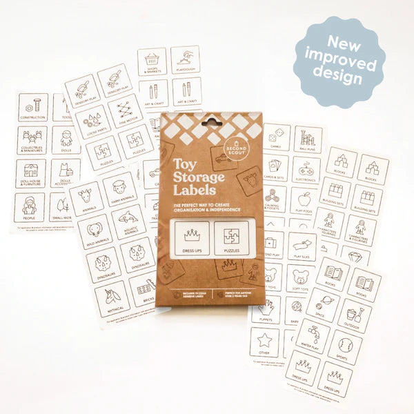 Second Scout Toy Storage Labels