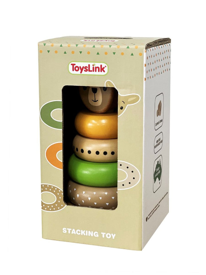 Wooden Ring Stacker Toy - Kangaroo