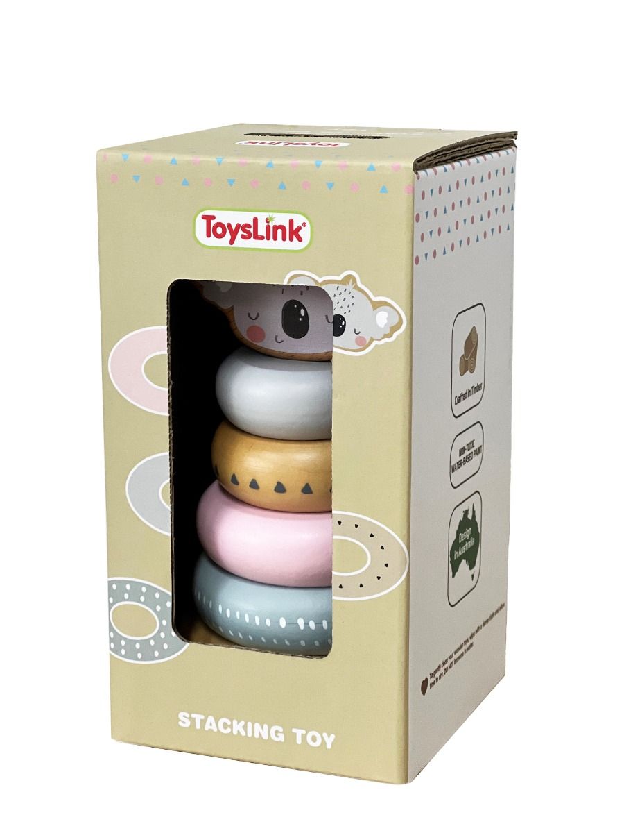 Wooden Ring Stacker Toy - Koala