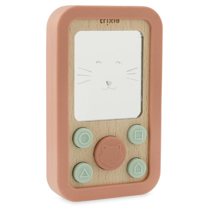 Trixie Wooden Silicone Baby Phone - Mrs. Cat