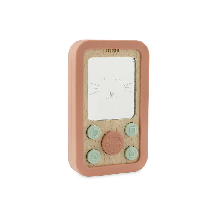 Trixie Wooden Silicone Baby Phone - Mrs. Cat
