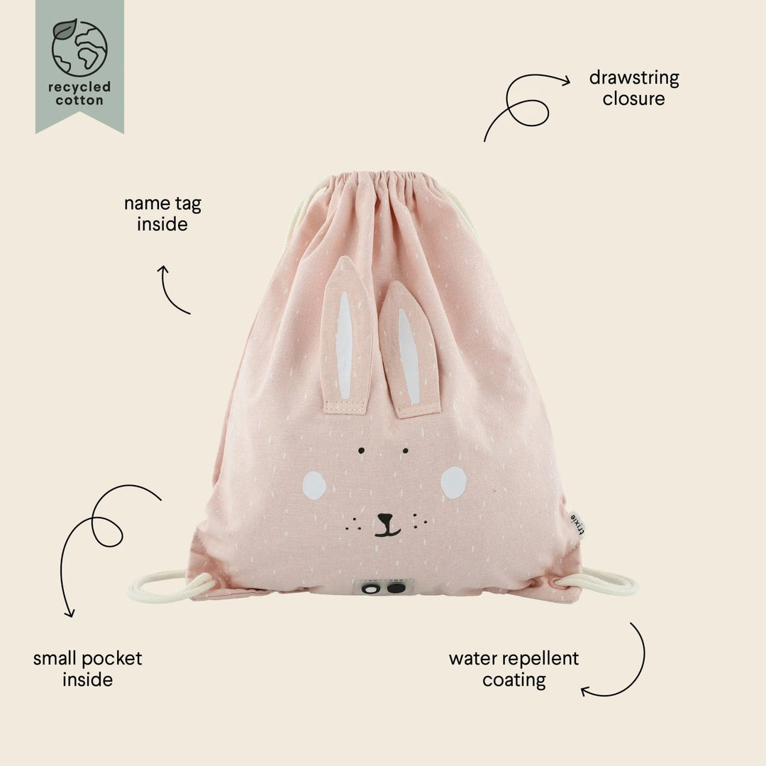 Trixie Drawstring Library/Swim Bag
 - Mrs. Rabbit