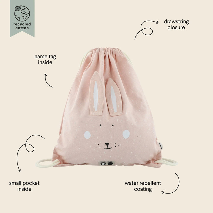 Trixie Drawstring Library/Swim Bag
 - Mrs. Rabbit
