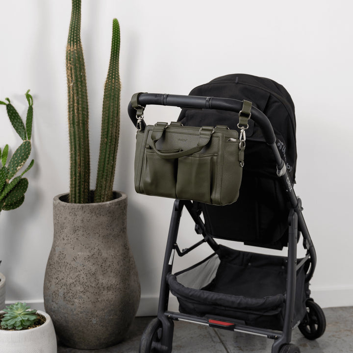 Vanchi Amelia Convertible Nappy Bag/ Pram Caddy - Fern