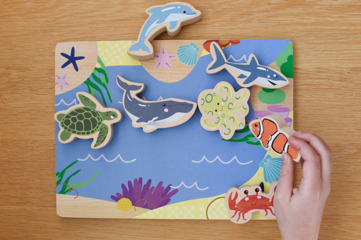 Sea Animal Chunky Wooden Puzzle