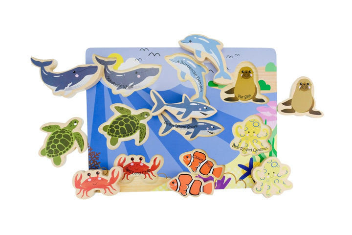 Sea Animal Chunky Wooden Puzzle