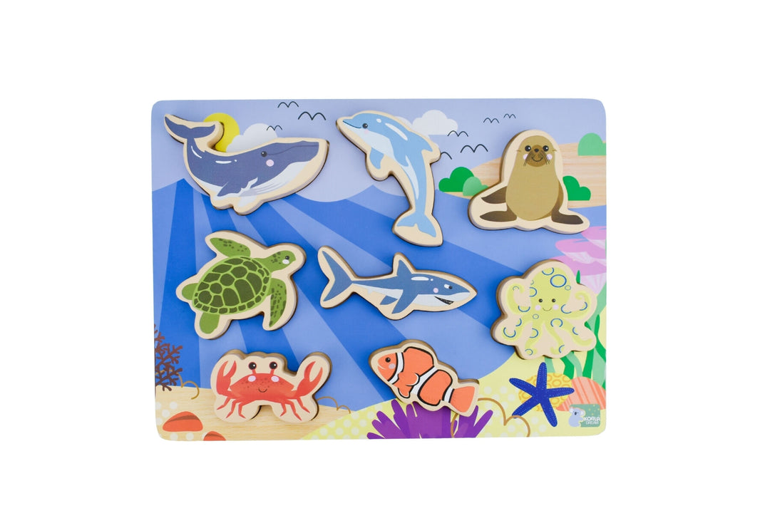 Sea Animal Chunky Wooden Puzzle