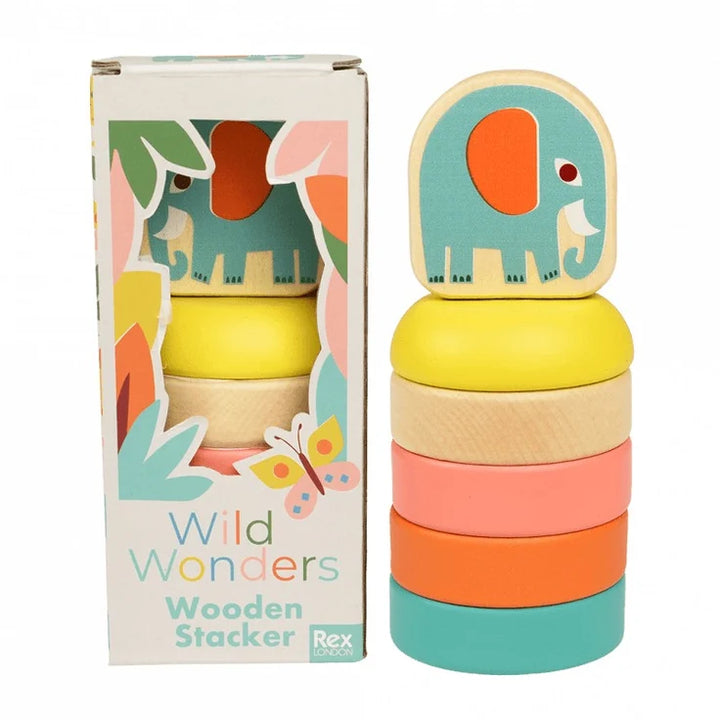 Rex London Wooden Toy - Wild Wonders Stacker