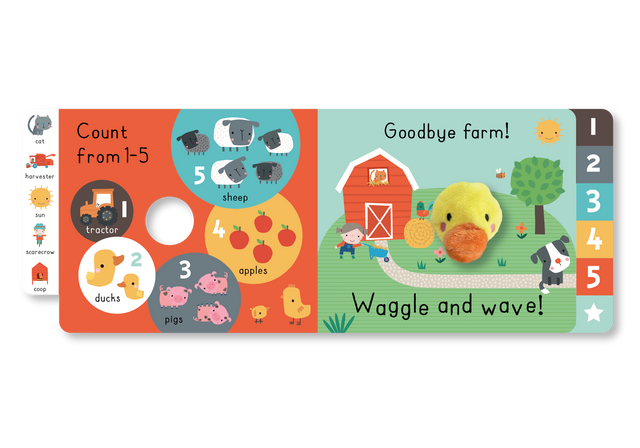 Waggle and Wave - Farm Numbers Puppet Board Book