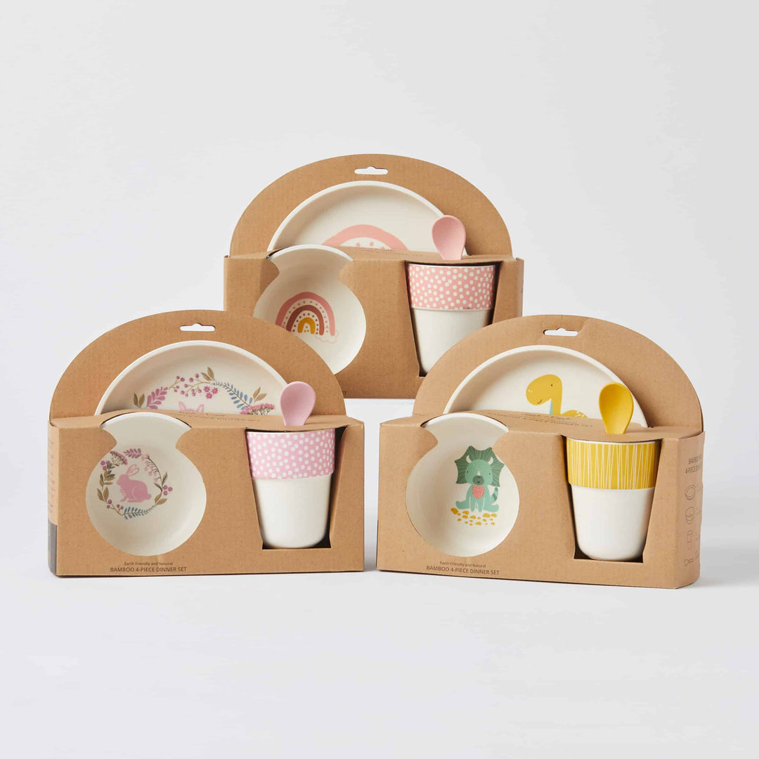 Whimsical Bamboo 4pc Dinner Gift Sets