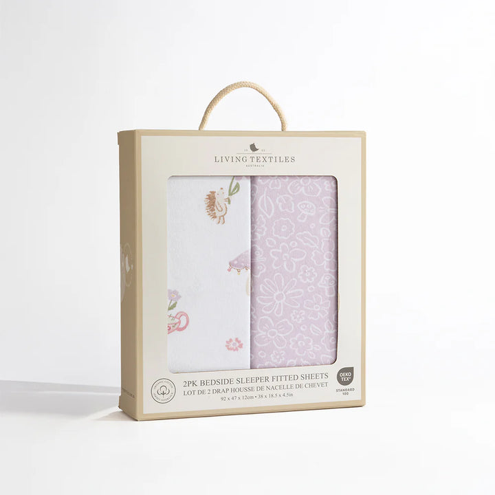 Bedside Bassinet/ Co Sleeper Fitted Sheets 2 Pack - Whimsical Wonderland