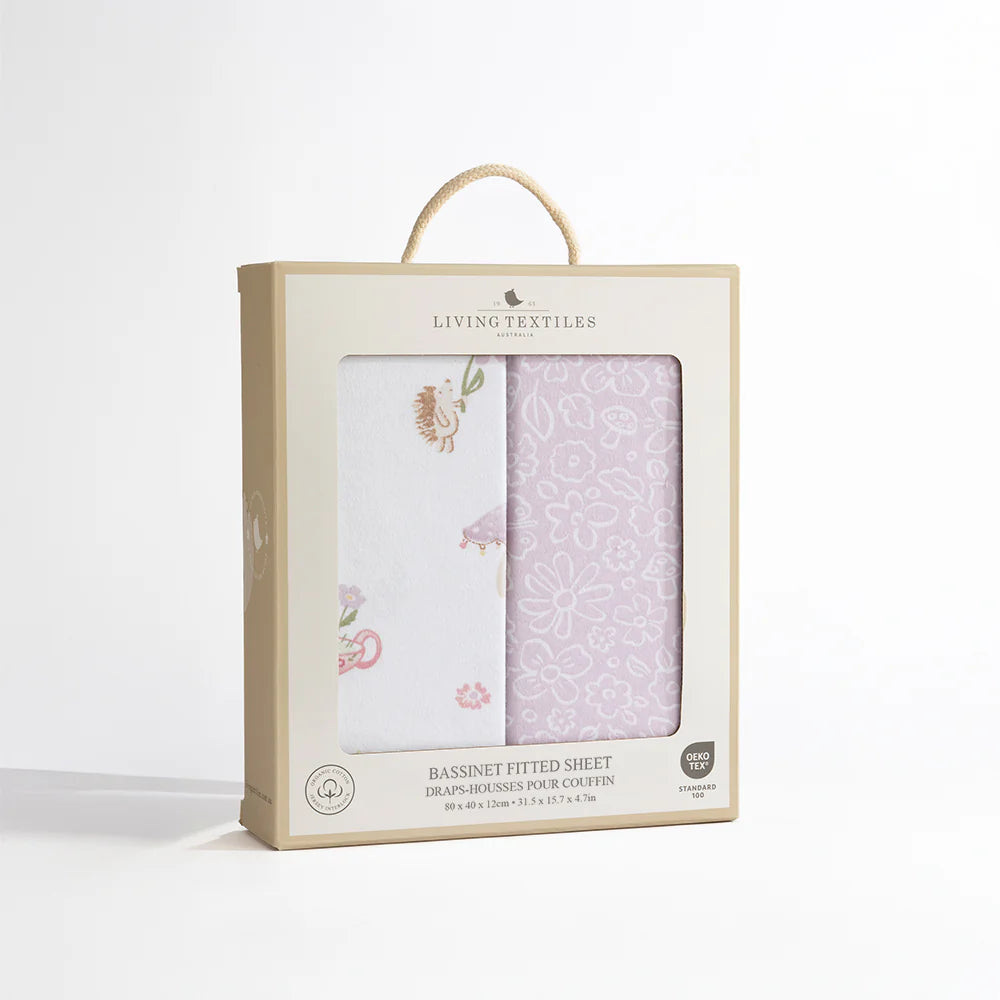 Bassinet Fitted Sheets 2 Pack - Whimsical Wonderland