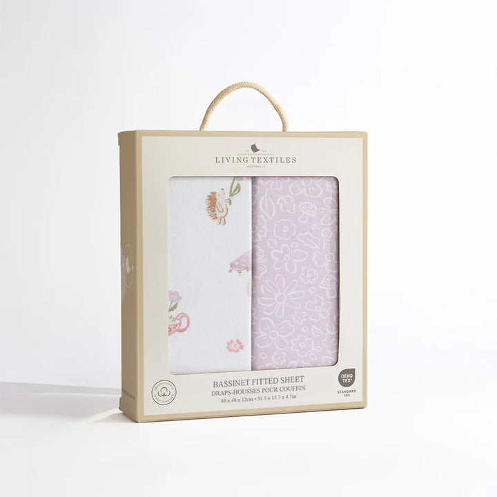 Bassinet Fitted Sheets 2 Pack - Whimsical Wonderland