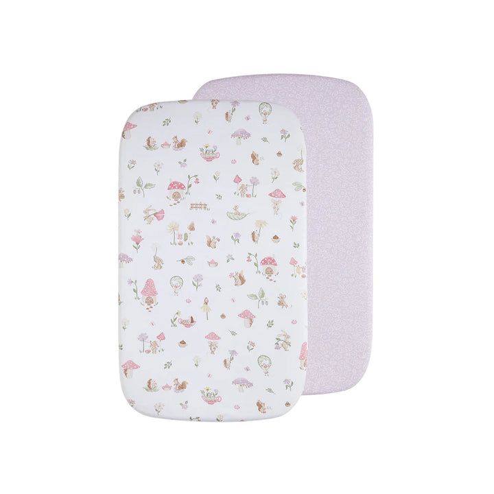 Bassinet Fitted Sheets 2 Pack - Whimsical Wonderland