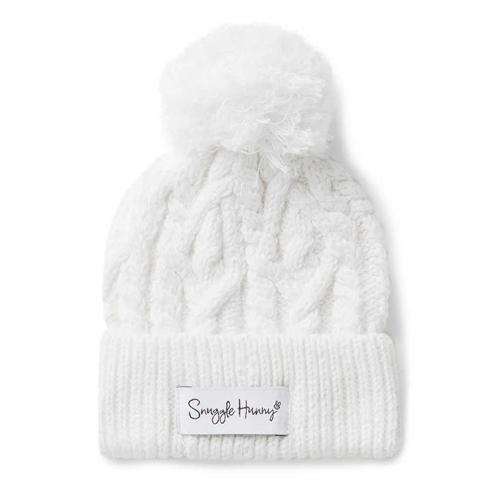 Snuggle Hunny Newborn Organic Knit Beanie -  White