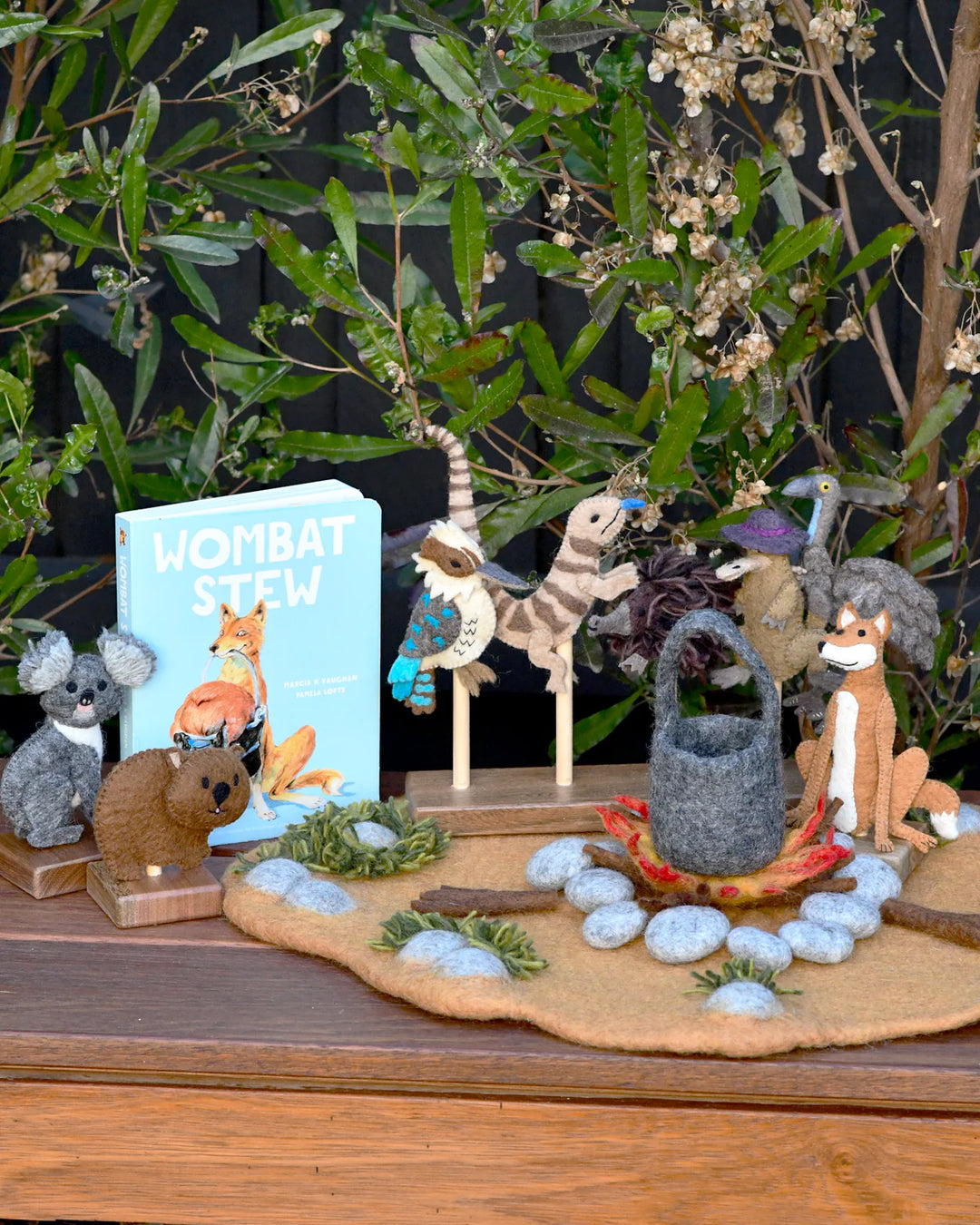 Wombat Stew Felt Playscape Play Mat Set