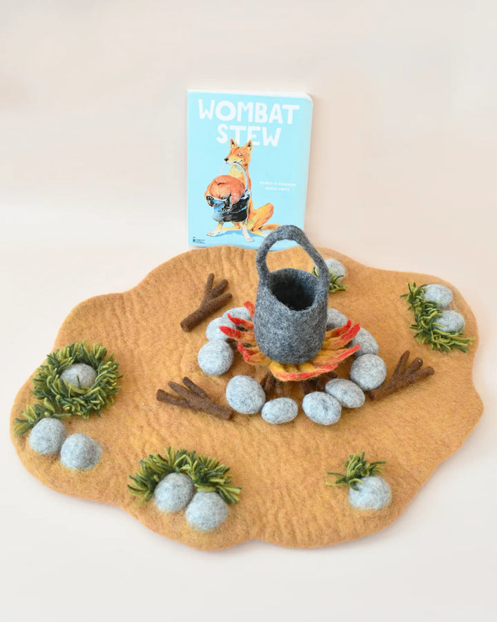 Wombat Stew Felt Playscape Play Mat Set
