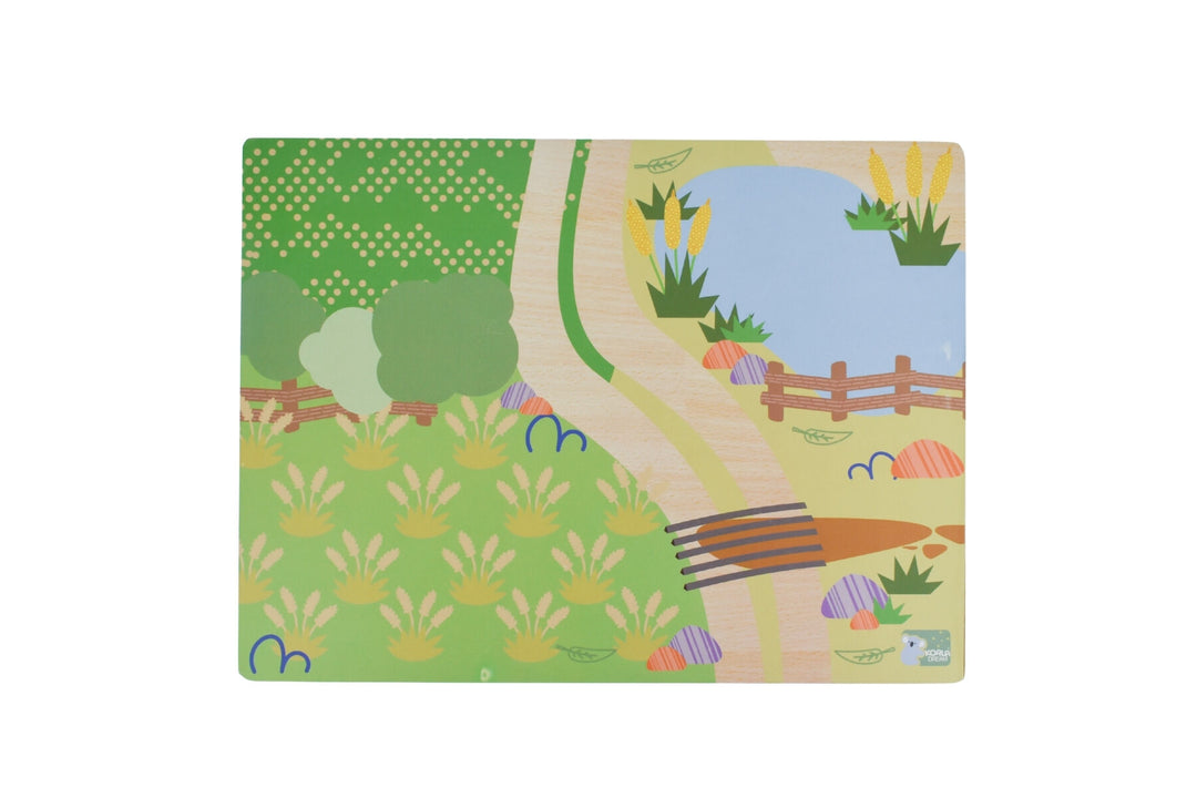 Wooden Chunky Aussie Farm Animal Puzzle/Playset