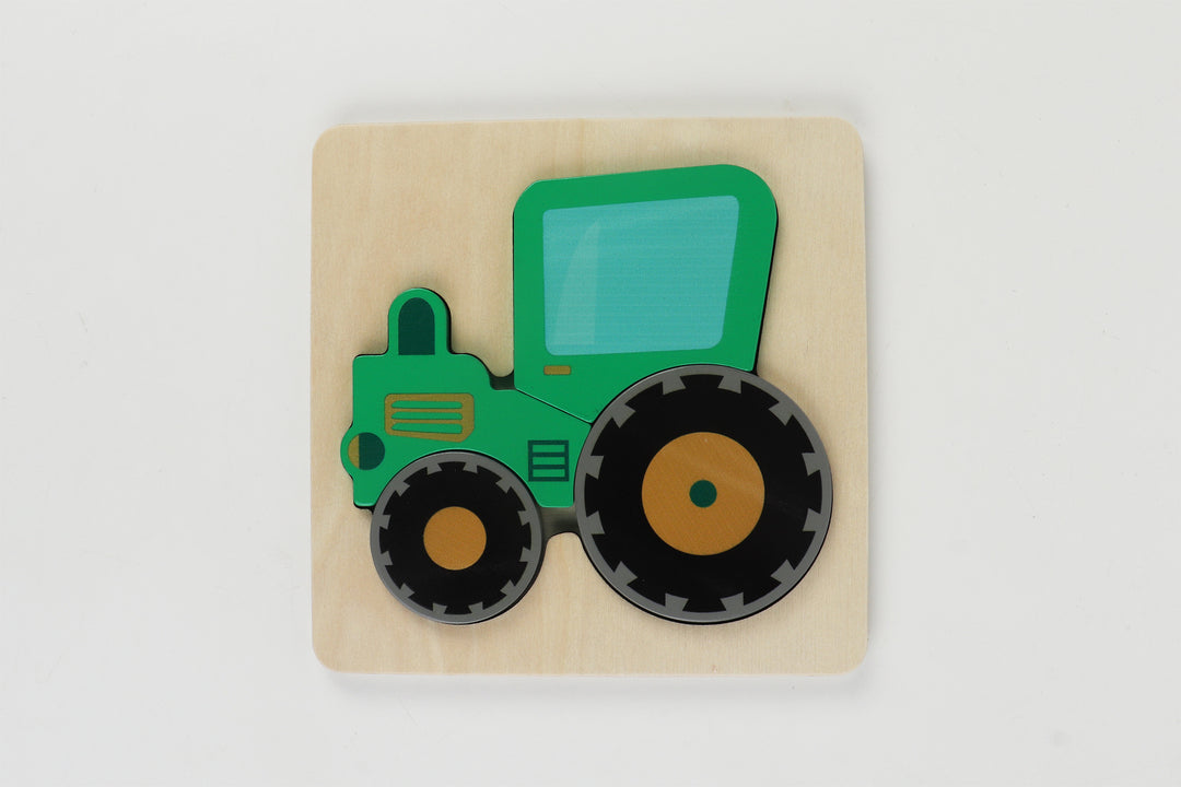 Wooden Chunky Toddler Puzzle - Assorted Vehicles