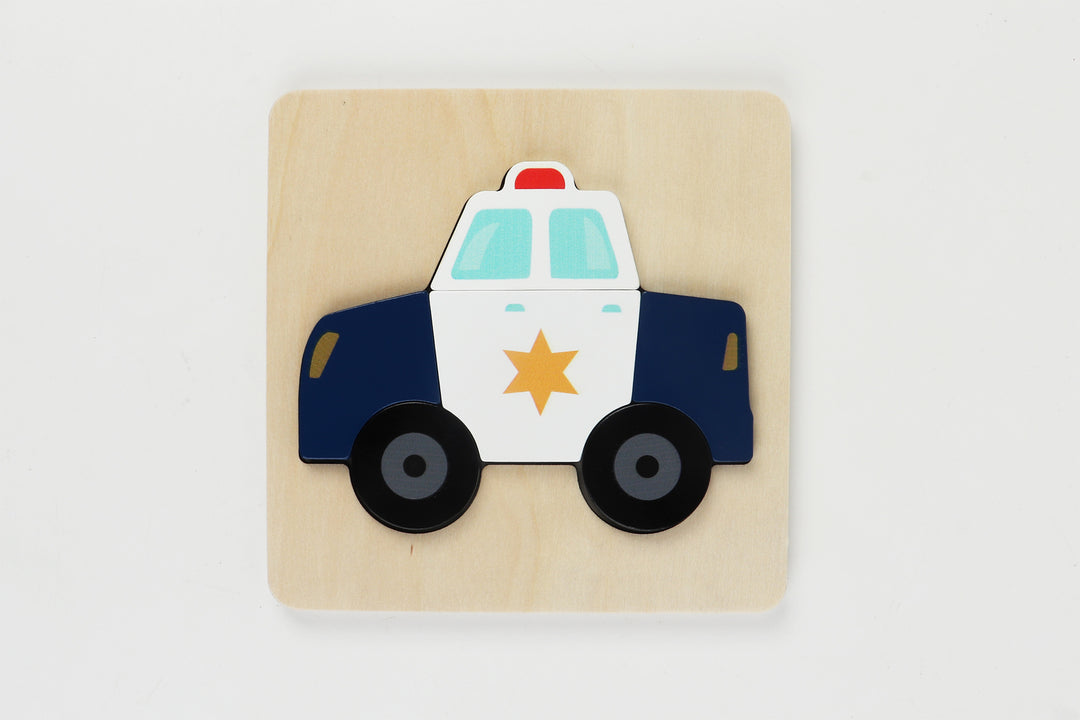 Wooden Chunky Toddler Puzzle - Assorted Vehicles
