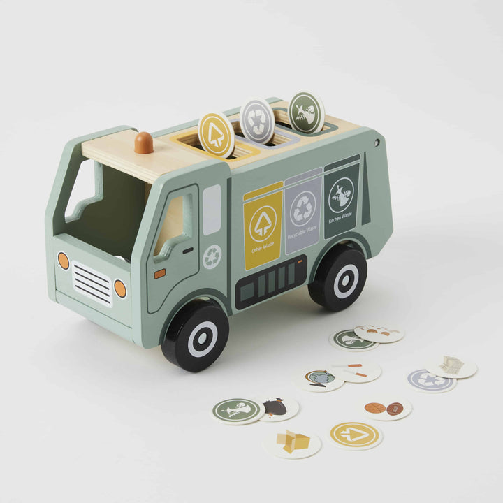 Wooden Garbage & Recycling Sorting Truck