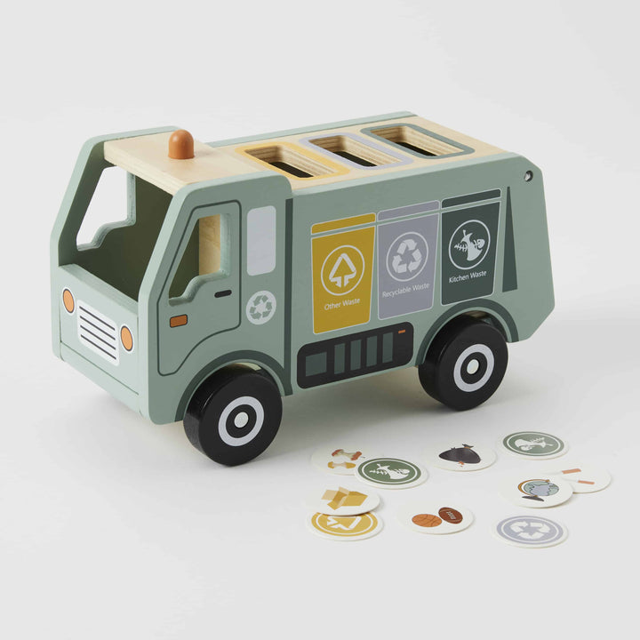 Wooden Garbage & Recycling Sorting Truck