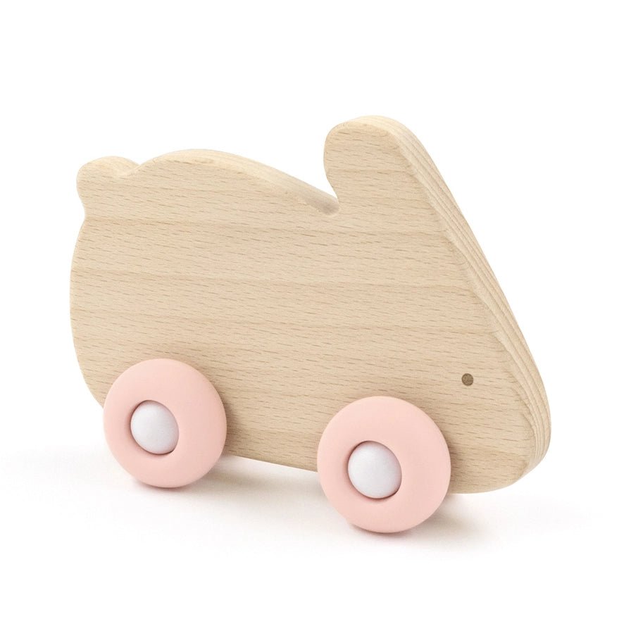 Wooden Push-Along Wheelie Bunny