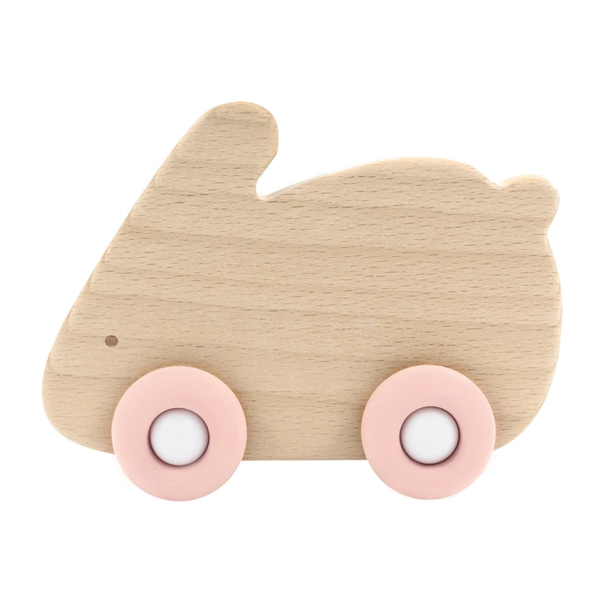 Wooden Push-Along Wheelie Bunny