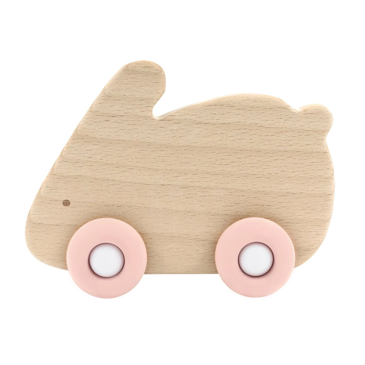 Wooden Push-Along Wheelie Bunny