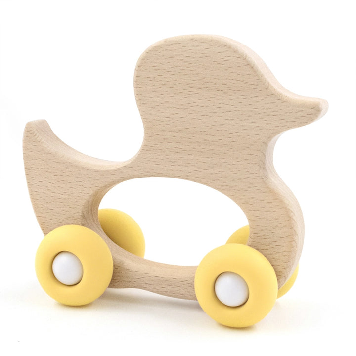 Wooden Push-Along Wheelie Ducky