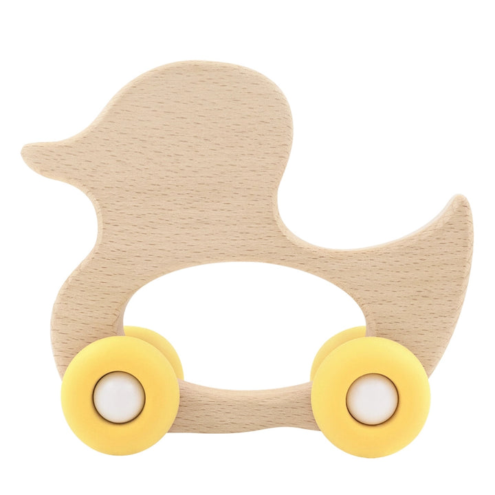 Wooden Push-Along Wheelie Ducky