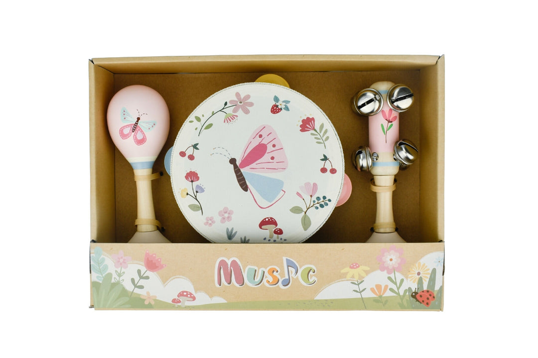 Wooden Spring Insect 3 Piece Music Set - Assorted