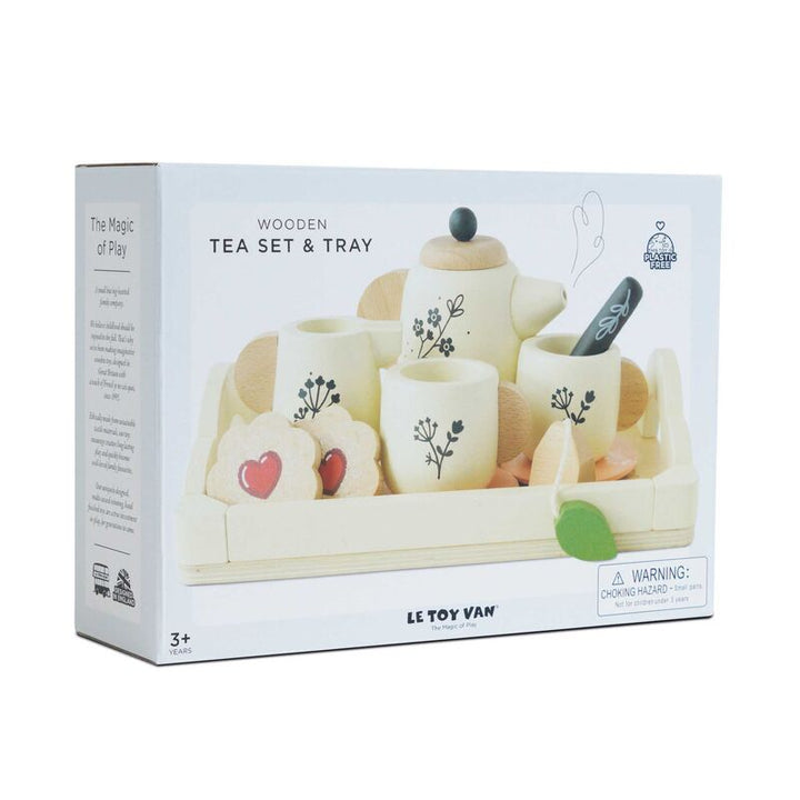 Le Toy Van Wooden Tea Set & Tray - 12 Pieces