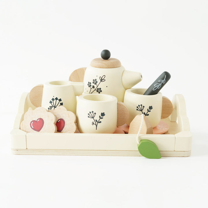 Le Toy Van Wooden Tea Set & Tray - 12 Pieces