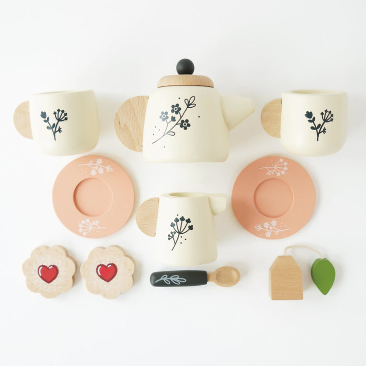 Le Toy Van Wooden Tea Set & Tray - 12 Pieces