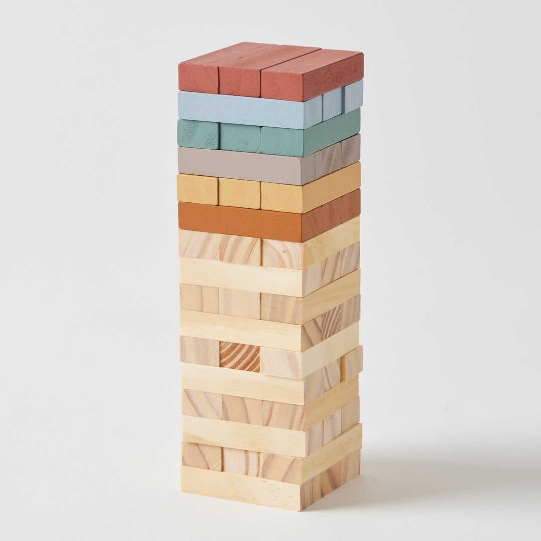 Wooden Topple Tower Set