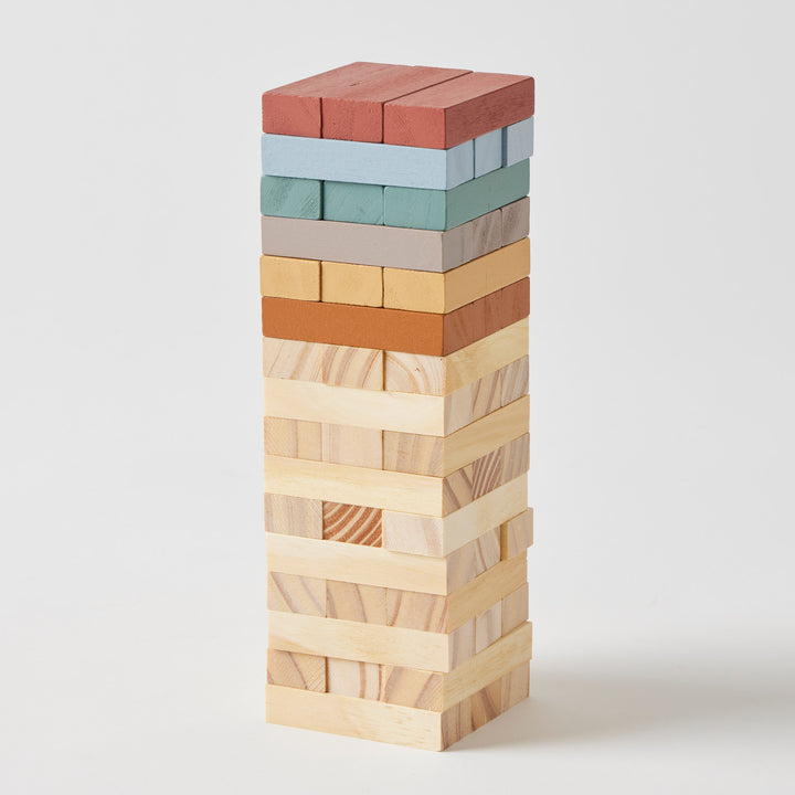 Wooden Topple Tower Set