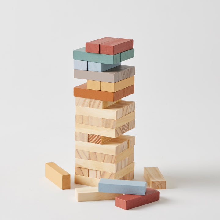 Wooden Topple Tower Set