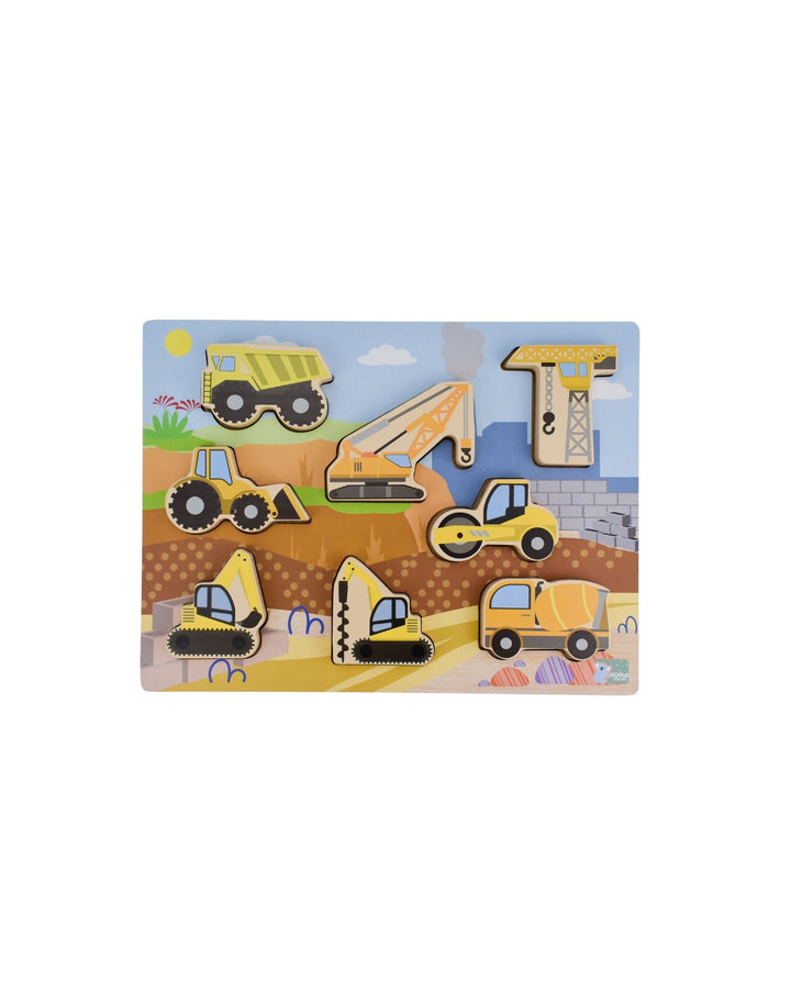 Construction Chunky Wooden Puzzle/Playset