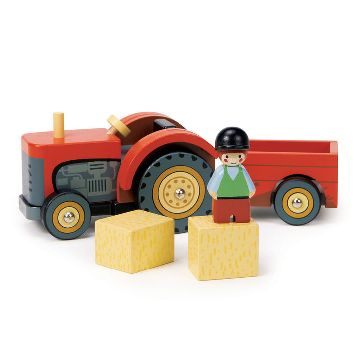 Wooden Farmyard Tractor Play Set