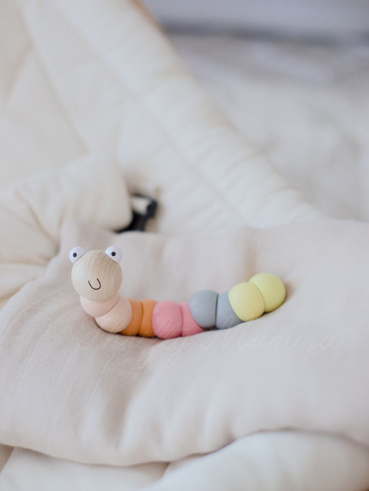 Wooden Pastel Wriggly Wooden Worms