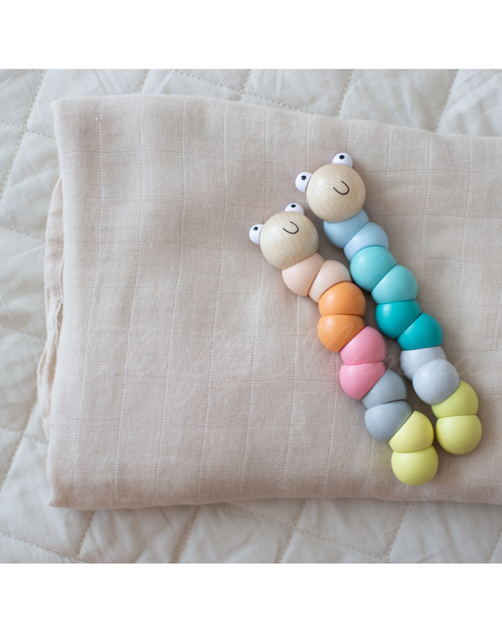 Wooden Pastel Wriggly Wooden Worms
