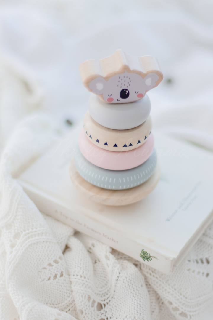 Wooden Ring Stacker Toy - Koala