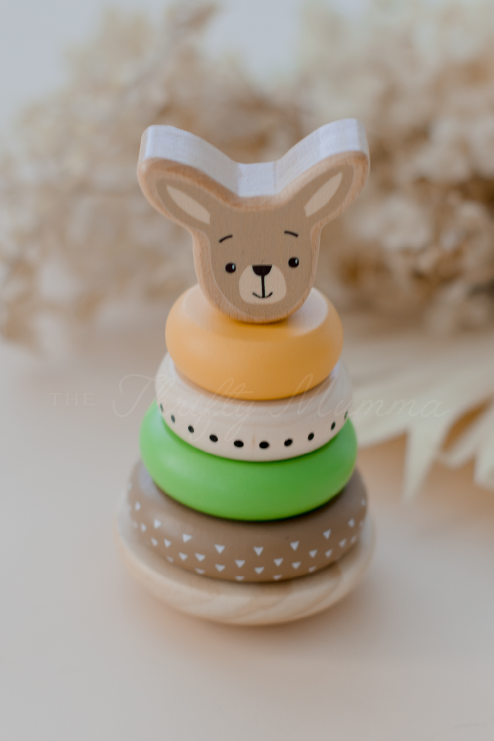 Wooden Ring Stacker Toy - Kangaroo