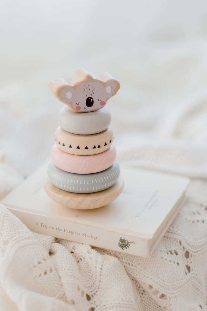 Wooden Ring Stacker Toy - Koala