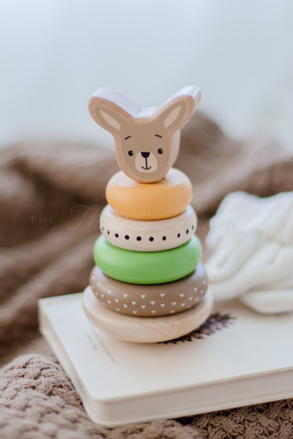 Wooden Ring Stacker Toy - Kangaroo